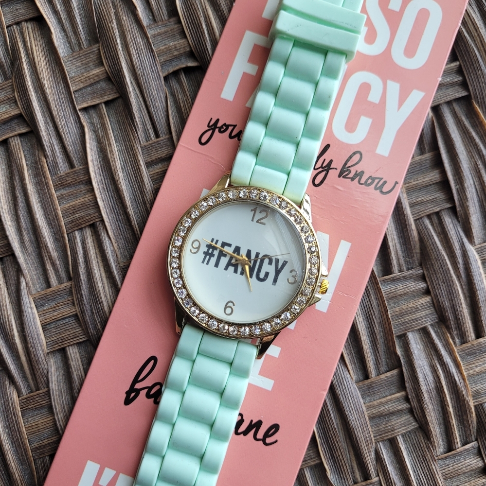 Mint Green Rhinestone Watch - Picture 5 of 5